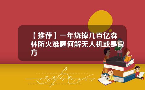 【推荐】一年烧掉几百亿森林防火难题何解无人机或是良方