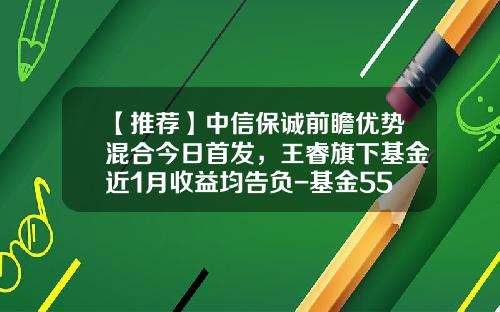【推荐】中信保诚前瞻优势混合今日首发，王睿旗下基金近1月收益均告负-基金550002