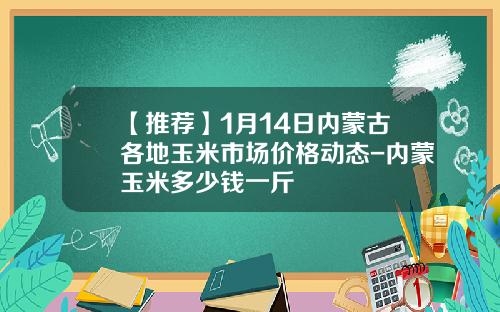 【推荐】1月14日内蒙古各地玉米市场价格动态-内蒙玉米多少钱一斤