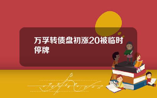 万孚转债盘初涨20被临时停牌