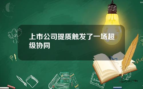 上市公司提质触发了一场超级协同