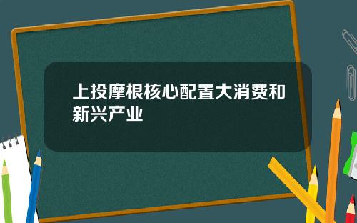 上投摩根核心配置大消费和新兴产业