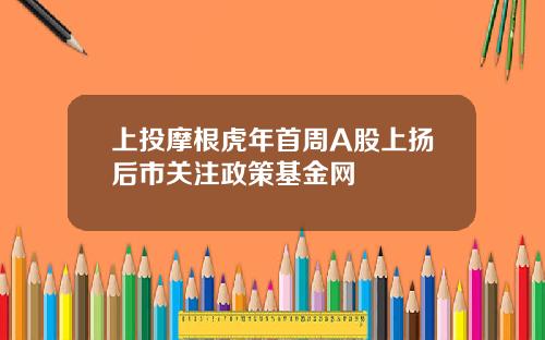 上投摩根虎年首周A股上扬后市关注政策基金网