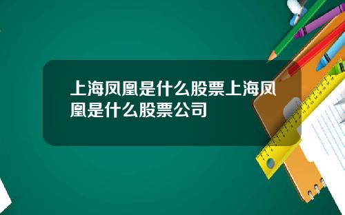 上海凤凰是什么股票上海凤凰是什么股票公司