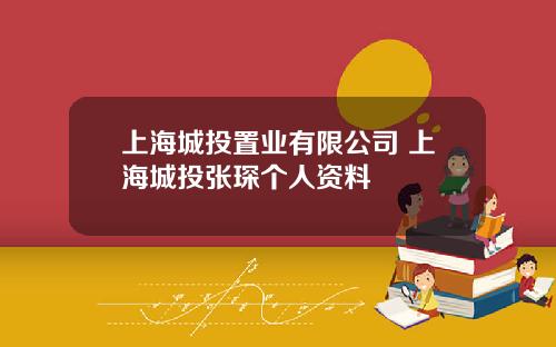 上海城投置业有限公司 上海城投张琛个人资料