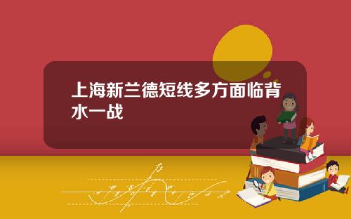 上海新兰德短线多方面临背水一战