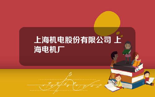 上海机电股份有限公司 上海电机厂