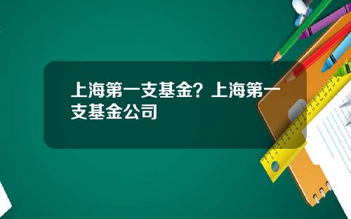 上海第一支基金？上海第一支基金公司