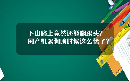 下山路上竟然还能翻跟头？国产机器狗啥时候这么猛了？