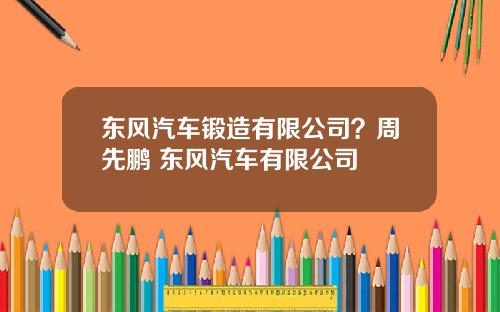 东风汽车锻造有限公司？周先鹏 东风汽车有限公司