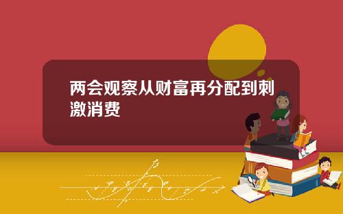 两会观察从财富再分配到刺激消费