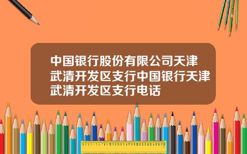 中国银行股份有限公司天津武清开发区支行中国银行天津武清开发区支行电话