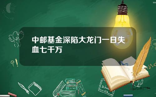 中邮基金深陷大龙门一日失血七千万