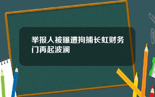 举报人被曝遭拘捕长虹财务门再起波澜