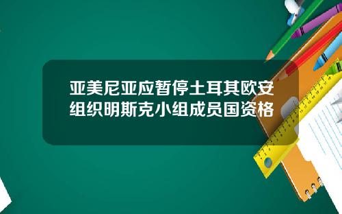 亚美尼亚应暂停土耳其欧安组织明斯克小组成员国资格