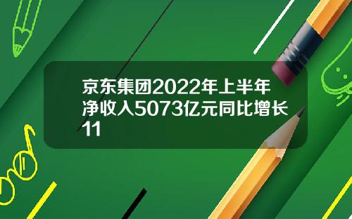 京东集团2022年上半年净收入5073亿元同比增长11