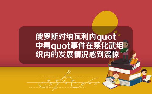俄罗斯对纳瓦利内quot中毒quot事件在禁化武组织内的发展情况感到震惊