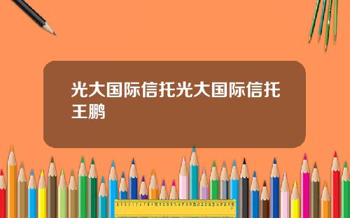 光大国际信托光大国际信托王鹏