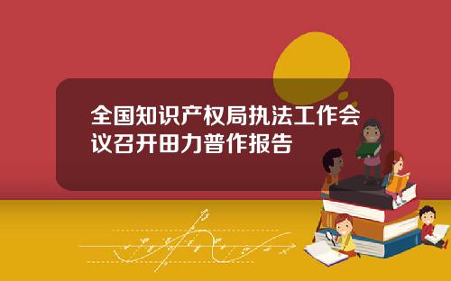 全国知识产权局执法工作会议召开田力普作报告