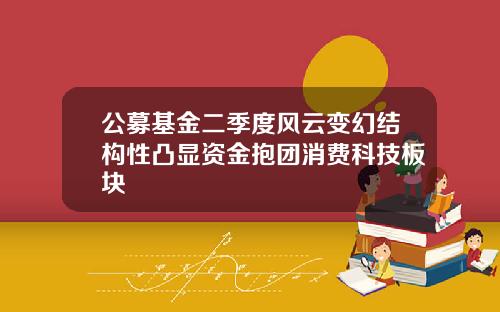 公募基金二季度风云变幻结构性凸显资金抱团消费科技板块