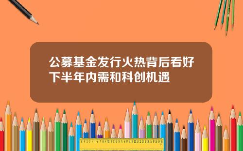 公募基金发行火热背后看好下半年内需和科创机遇