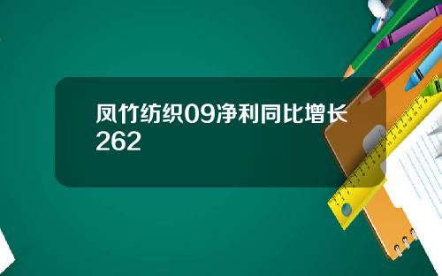 凤竹纺织09净利同比增长262