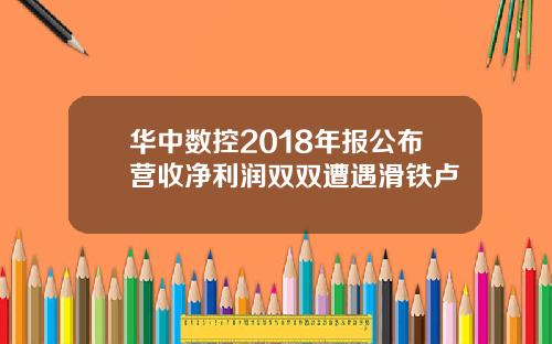 华中数控2018年报公布营收净利润双双遭遇滑铁卢