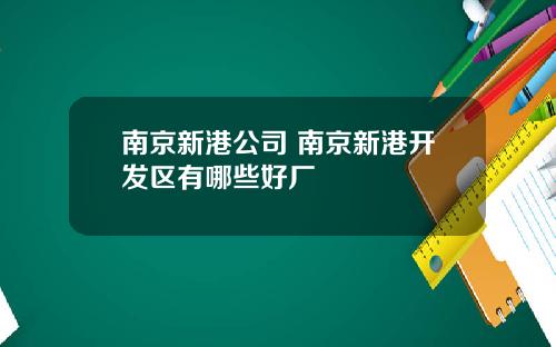 南京新港公司 南京新港开发区有哪些好厂