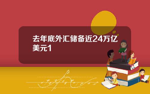 去年底外汇储备近24万亿美元1