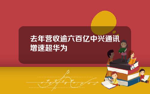 去年营收逾六百亿中兴通讯增速超华为