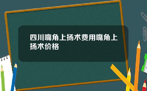 四川嘴角上扬术费用嘴角上扬术价格