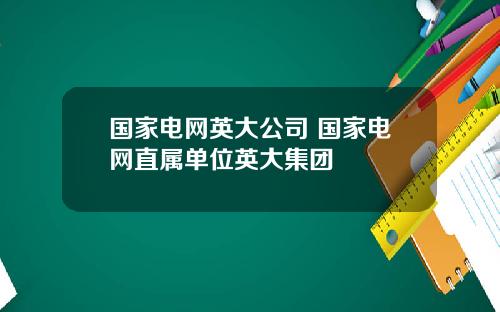 国家电网英大公司 国家电网直属单位英大集团