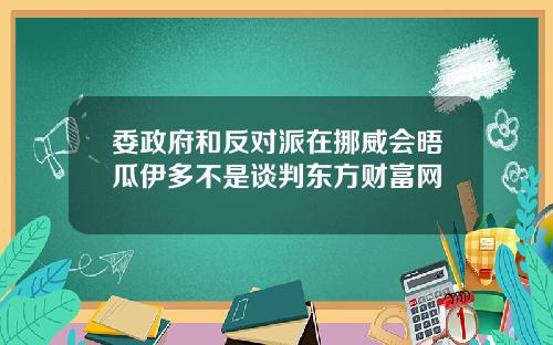 委政府和反对派在挪威会晤瓜伊多不是谈判东方财富网