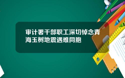 审计署干部职工深切悼念青海玉树地震遇难同胞