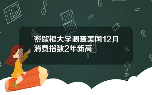 密歇根大学调查美国12月消费指数2年新高