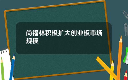 尚福林积极扩大创业板市场规模