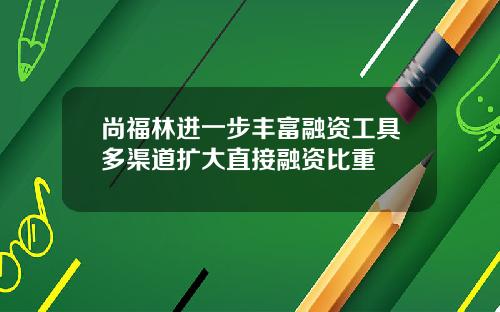 尚福林进一步丰富融资工具多渠道扩大直接融资比重