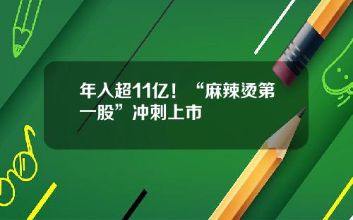 年入超11亿！“麻辣烫第一股”冲刺上市