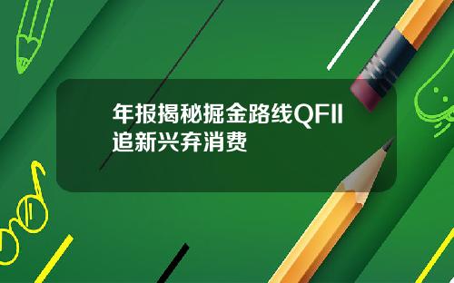 年报揭秘掘金路线QFII追新兴弃消费