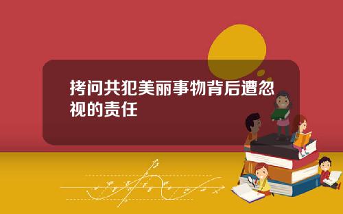 拷问共犯美丽事物背后遭忽视的责任