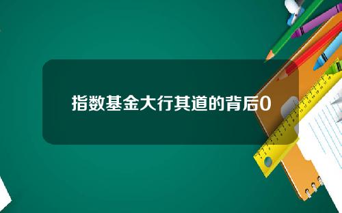 指数基金大行其道的背后0