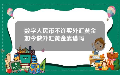 数字人民币不许买外汇黄金如今做外汇黄金靠谱吗