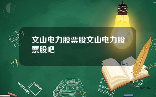 文山电力股票股文山电力股票股吧