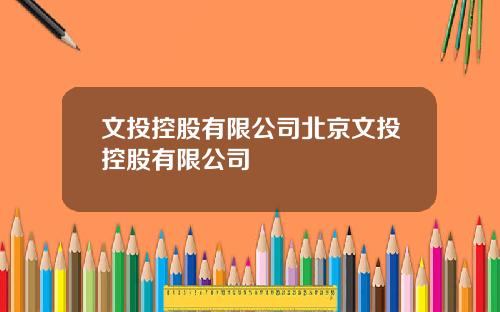 文投控股有限公司北京文投控股有限公司