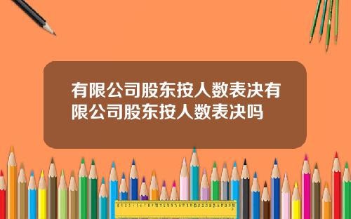 有限公司股东按人数表决有限公司股东按人数表决吗