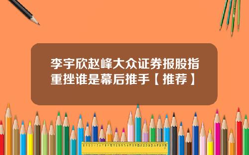 李宇欣赵峰大众证券报股指重挫谁是幕后推手【推荐】