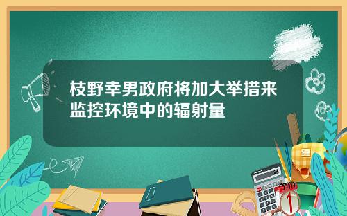 枝野幸男政府将加大举措来监控环境中的辐射量
