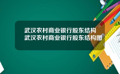 武汉农村商业银行股东结构武汉农村商业银行股东结构图
