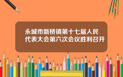 永城市新桥镇第十七届人民代表大会第六次会议胜利召开