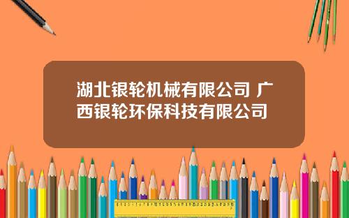 湖北银轮机械有限公司 广西银轮环保科技有限公司